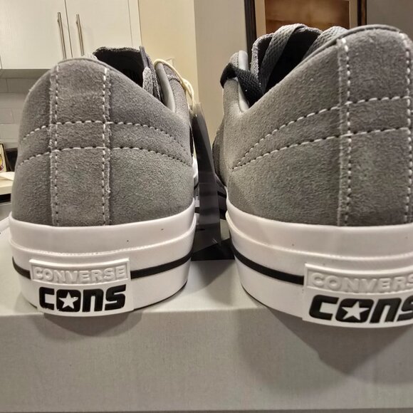 Converse One Star Pro Suede Low Classic Grey A11923C Skateboarding Shoes SZ 12 - Picture 8 of 16